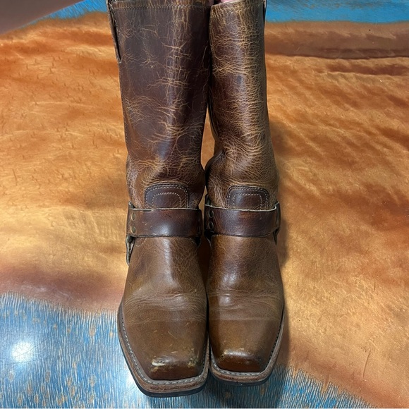 Vintage Frye 12R Brown leather Harness Boots USA Cowgirl size 6 - Picture 11 of 16